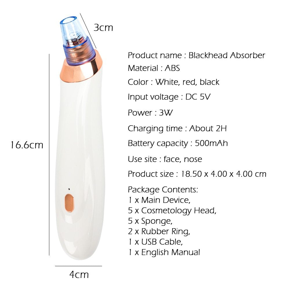 Blackhead electric pore cleaner and acne machine
