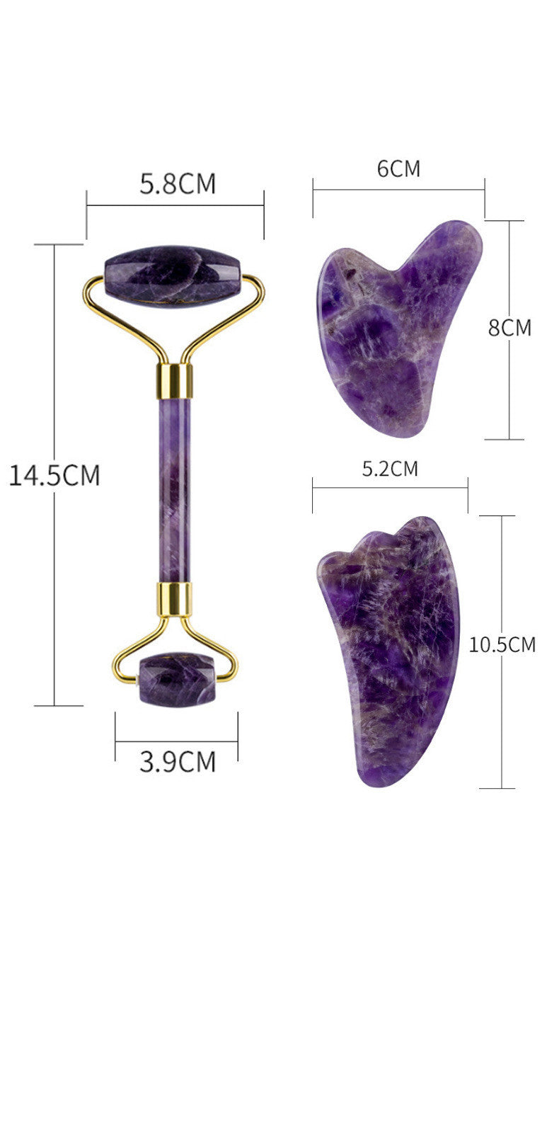 Amethyst Roller Gua Sha Massager
